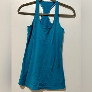 Lululemon Athletica Turquoise Fitted Racerback Tank